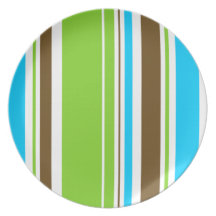 Mint et Chocolat strips Assiettes Pour Soirée