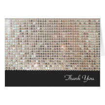 Miroiter la carte de note de Merci de paillettes