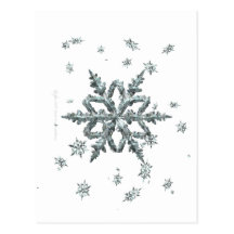 Miroiter la carte postale de flocon de neige