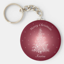 Miroiter l'arbre de Noël Keychain Porte-clé