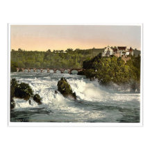 MIT Schloss Laufen, Schiffchen de Rheinfall. class Carte Postale