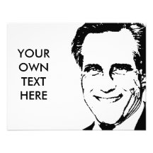 Mitt Romney 3 Cartons D'invitation Personnalisés