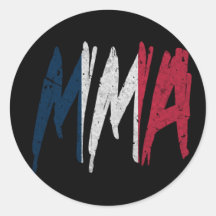 MIXED MARTIAL ART français de drapeau Autocollant