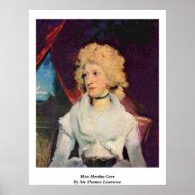 Mlle Martha Carr By monsieur Thomas Lawrence Posters
