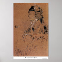 Mme Leyland assise par Whistler Affiches