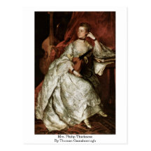 Mme Philip Thickness By Thomas Gainsborough Cartes Postales