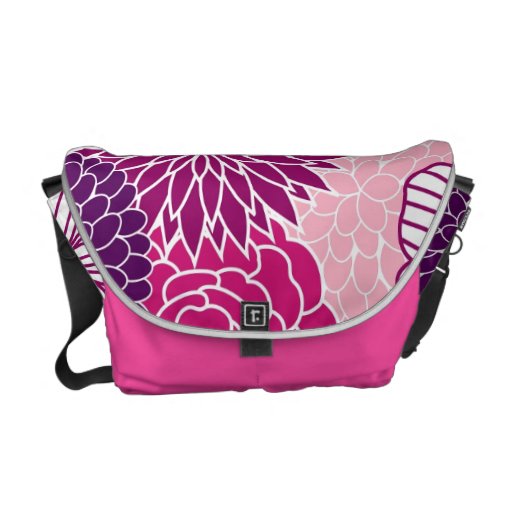 Mod rose et pourpre floral sacoches