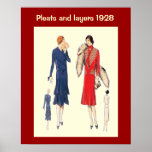 Mode 1928 - Plis et couches 1928 Posters