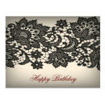 Mode beige de Paris de dentelle noire vintage Carte Postale