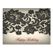 Mode beige de Paris de dentelle noire vintage Carte Postale