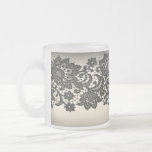Mode beige de Paris de dentelle noire vintage Tasse À Café