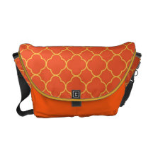 Mode de jaune orange de motif de trèfle de Quatref Besaces