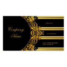 Mode fascinante noire élégante d'or cartes de visite professionnelles