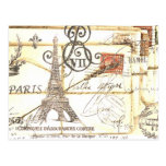 Mode florale girly vintage élégante de Paris Cartes Postales
