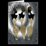 Mode noire en or cartes
