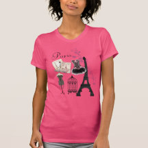 Mode Romance vintage rose Girly chic de Paris T-shirt