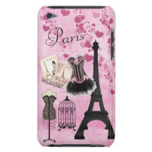 Mode rose Girly chic de Paris Coques iPod Touch