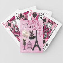 Mode rose Girly chic de Paris Jeu De Poker