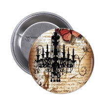mode vintage de papillon de lustre de fondo badge