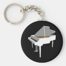 modèle 3D : Piano à queue blanc : Porte-clef