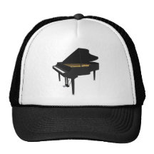 modèle 3D : Piano à queue noir : Casquettes