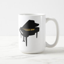 modèle 3D : Piano à queue noir : Mug