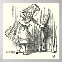 Modèle Alice recherchant la porte Posters