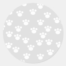 Modèle blanc et gris-clair d'empreinte de patte adhésifs