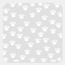 Modèle blanc et gris-clair d'empreinte de patte adhésifs