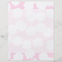Modèle blanc et rose de nuages prospectus personnalisés