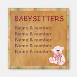 Modèle d'aimant de babysitters