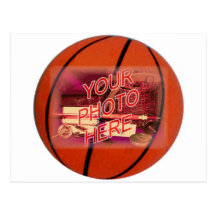 Modèle de cadre de basket-ball carte postale