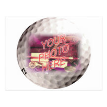 Modèle de cadre de boule de golf carte postale