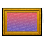 Modèle de cadre de tableau d'or cartes de vœux