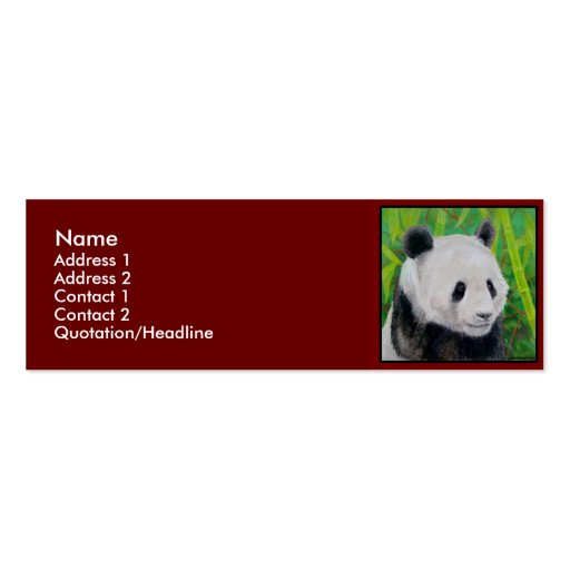 Modèle de carte de profil - panda carte de visite