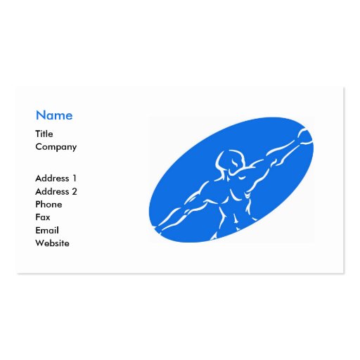 Modèle de carte de visite de forme physique - bleu