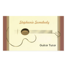 Modèle de carte de visite de logo de guitare acous