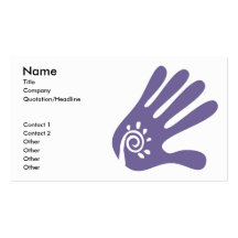 Modèle de carte de visite de main de massage