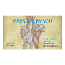 Modèle de carte de visite de thérapeute de massage