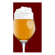 Modèle de carte de visite en verre de bière