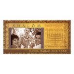 Modèle de carte de voeux de photo de SHALOM Photocarte