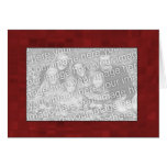 Modèle de carte - frontière rouge de mosaïque du D