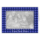 Modèle de carte - la mosaïque bleue tient le premi