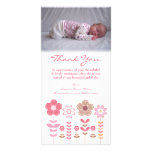 Modèle de carte photo de bébé de note de Merci Modèle Pour Photocarte