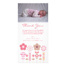 Modèle de carte photo de bébé de note de Merci Modèle Pour Photocarte