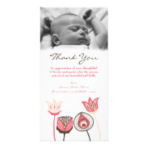 Modèle de carte photo de bébé de note de Merci Cartes Avec Photo