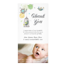 Modèle de carte photo de bébé de note de Merci Photocarte