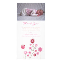 Modèle de carte photo de bébé de note de Merci Cartes De Vœux Avec Photo