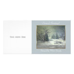 Modèle de carte photo de la scène 2 d'hiver cartes de vœux avec photo