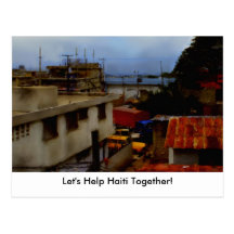 Modèle de carte postale - aidons ensemble le Haïti